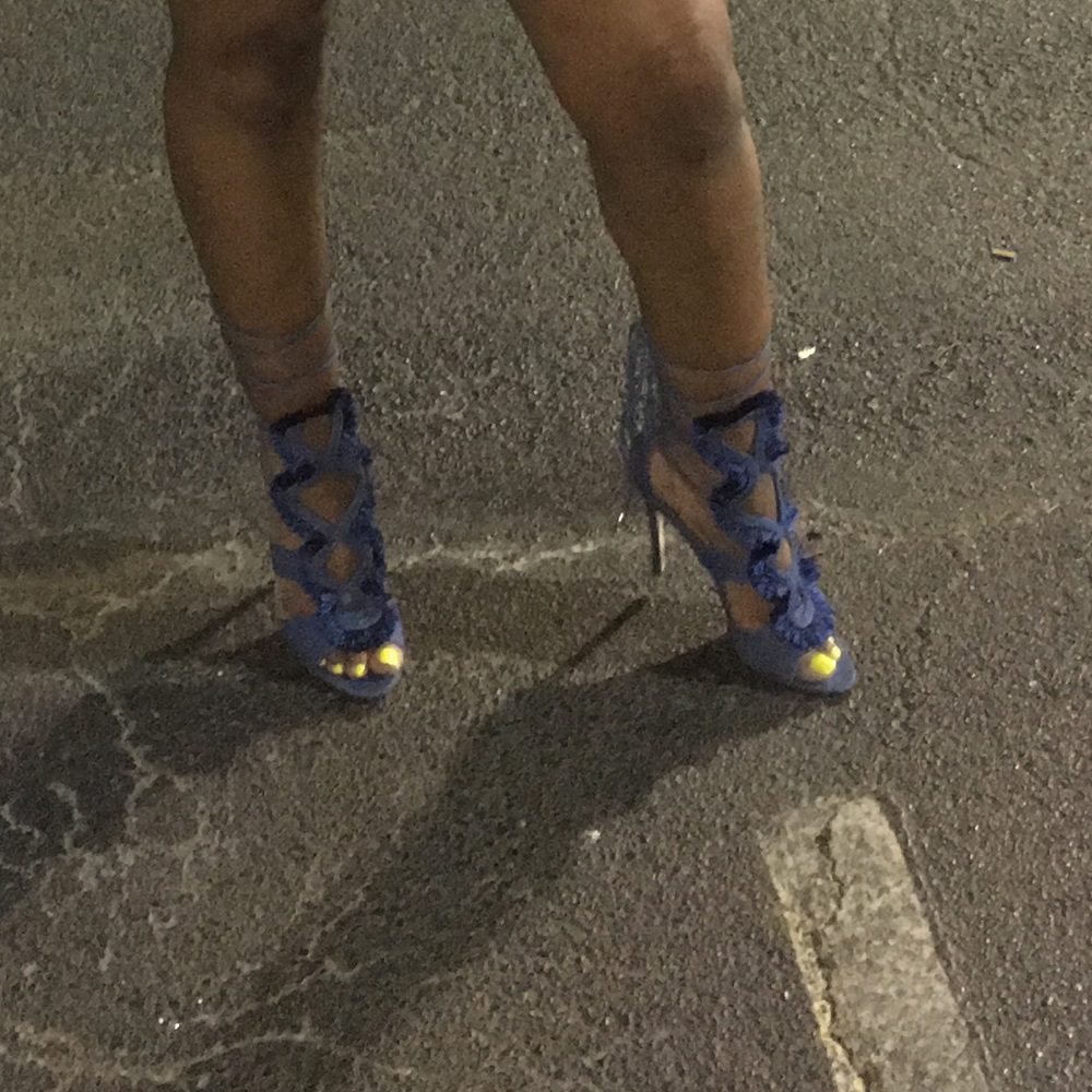 Denim Lace-Up Pumps | 1 Wear, Almost Brand New!